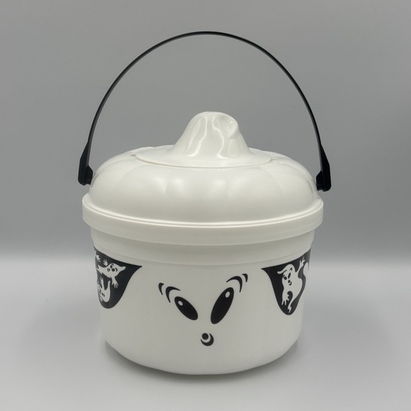Vintage 1993 McDonald's Ghost Halloween Happy Meal‎ Bucket w/ Cookie Cutter Lid - Picture 9 of 10